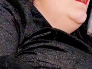 Thick Mommy Morticia Addams takes a dildo deep 2/16