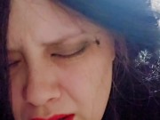 Thick Mommy Morticia Addams takes a dildo deep 9/16