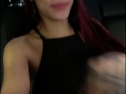 Sexy girl masturbates in my car after a party 12/16