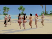 Guys blow hugh load on beach milf 8/16