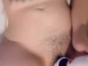 Playing with my hairy wet pussy 2/16