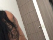 I penetrate my girlfriend's pussy and fill it with milk. 1/16