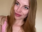 Pretty girl shows off her pink nightie. 15/16