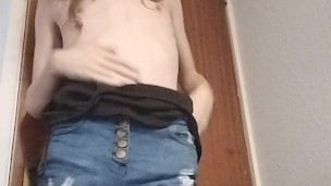 Caged Girl does first Strip dance