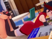 Sarada Footjob in Hokage House Boruto 13/16