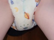 Cute diaper peeing 15/16