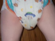 Cute diaper peeing 16/16