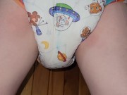 Cute diaper peeing 5/16
