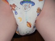 Cute diaper peeing 8/16