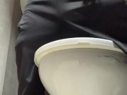 Big hairy dick inside the bathroom showing off and jerking off 1/16