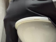 Big hairy dick inside the bathroom showing off and jerking off 10/16