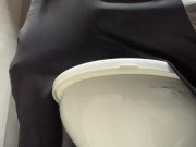 Big hairy dick inside the bathroom showing off and jerking off 12/16