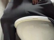 Big hairy dick inside the bathroom showing off and jerking off 5/16