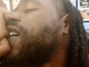 AFTER SHE PLAYS WITH HER BREASTS SUCK, NIBBLE, LICK, AND BITE JUICEY PLUMP PIERCED NIPPLES ALL NIGHT 14/16