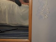 Moaning behind the scenes twerking on a big black cock 7/16