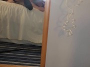 Moaning behind the scenes twerking on a big black cock 9/16