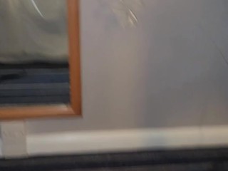 Moaning behind the scenes twerking on a big black cock