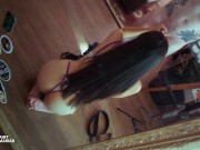 Lingerie Gagging Blowjob In Front of Mirror - Chris Saint & Lexxxi Mariah 7/16