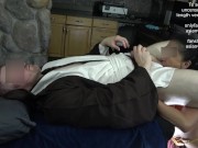 Princess Leia cums and squirts all over Lord Skywalker's cock and receives a huge facial from him 2/16