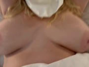 Birthday surprise for Step brother - he can do what he wants with big tits naked tied up step sis 11/16