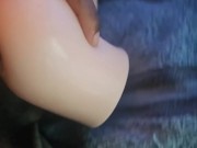 Feeling and stretching out this tight little sextoy with my BBC 12/16