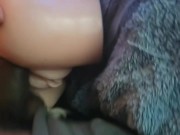 Feeling and stretching out this tight little sextoy with my BBC 15/16