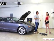 Aidra Fox's Thong and Heels Seduce the Mechanic 1/16