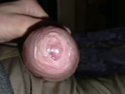 Big penis head close up. I cum from a masturbating massage 4/16