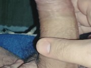 Big dry white cock masturbates and finishes slowly 3/16