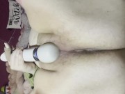 PAWG uses wand on her clit 12/16