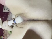 PAWG uses wand on her clit 13/16