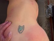 Watching football turns into naughty wife getting cum in pussy…. 8/16