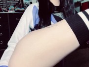 Goth babe BJ, squirting, teasing, cumming, SC montage 2/16