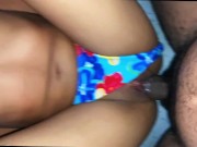 Mi cuñado  me folla con la tanga puesta y se viene dentro de mi y me deja toda mojada 8/16