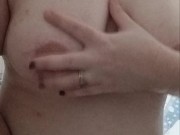 Natural tits with a little milk