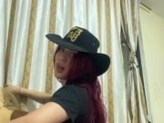 Colombian tiktoker Rubs her big ass on stuffed and practice lapdance 9/16