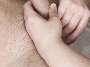 Side view: Edging handjob: big tit MILF wife 13/16