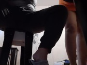 While my teacher is checking my homework next to me, I riskily masturbate under the table and cum 8/16