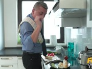 Fake Hostel - Sexy blonde babe tastes her best friends creampie in raunchy funny threesome 1/16