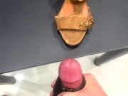 Fucking Peep Toe and Cum on Used Old Well Worn High Heels 3/16