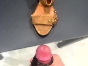 Fucking Peep Toe and Cum on Used Old Well Worn High Heels 5/16