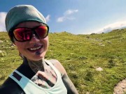 Hardcore Deep Throat Blowjob in the Swiss Alps – Outdoor POV with Explosive Cumshot Finish