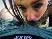 Hardcore Deep Throat Blowjob in the Swiss Alps – Outdoor POV with Explosive Cumshot Finish 13/16