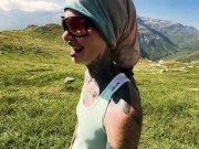 Hardcore Deep Throat Blowjob in the Swiss Alps – Outdoor POV with Explosive Cumshot Finish 5/16