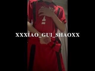 【BIG CUMLOAD + LOUD MOAN】Kuroo Tetsuro Haikyuu Cosplayer Masturbating, Moaning and Cum