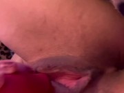 Slow motion pussy anal self fuck 1/16