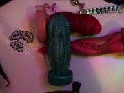 Unboxing Mr. Hankeys HungerFF, Hentai and Davy's Tendrils Dildos 15/16