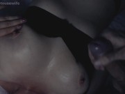 Big Oiled Housewife Tits and Load on Hard Nipples (#2) 6/16