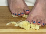 Messy play with a banana under my feet 16/16