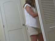 First time stepson cums inside my pussy and cum comes out, it was on beach vacation 2/16